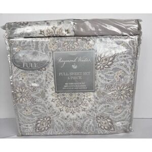 Raymond Waites Artisan Collection Full Size 6 Piece‎ Sheet Set 100% Cotton NOS